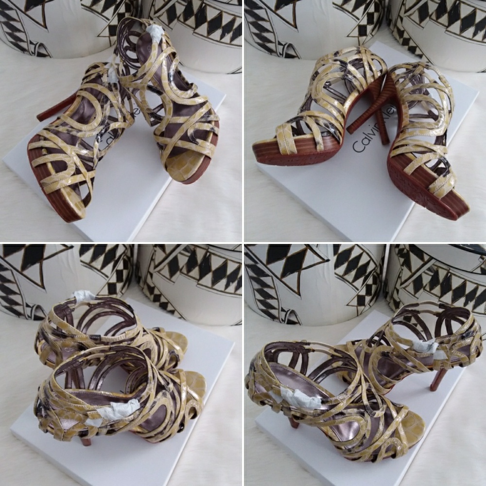 Calvin Klein 'Dylan' Caged Sandals - Picture 2 of 8